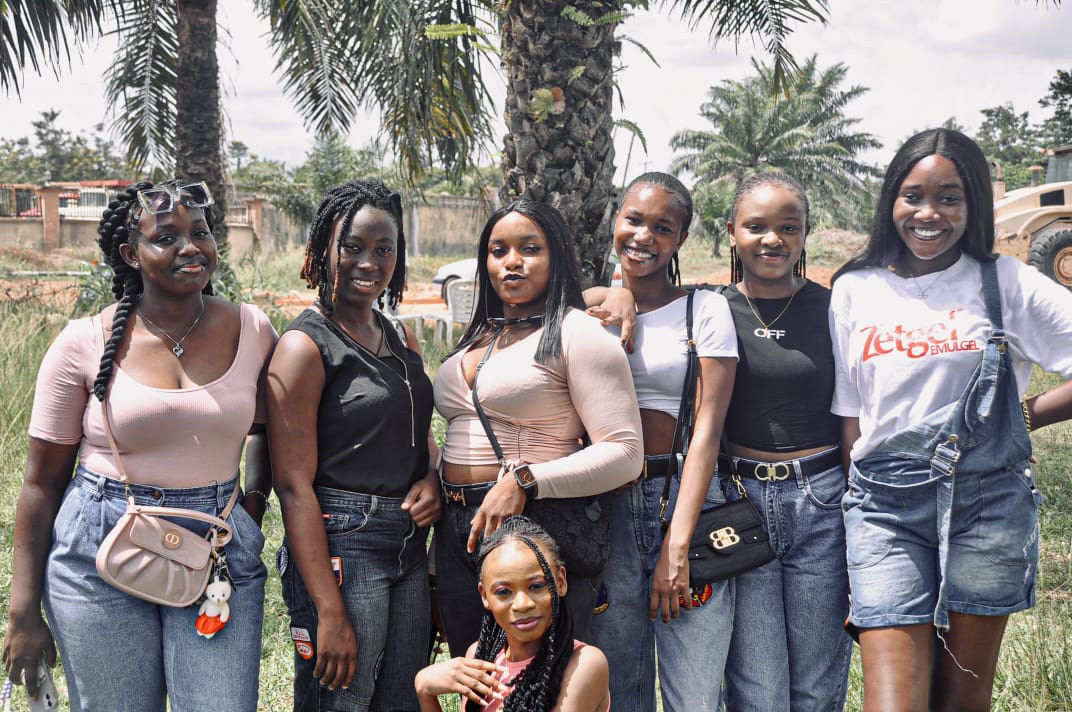 A group of friends posing together at MedFest 2.0